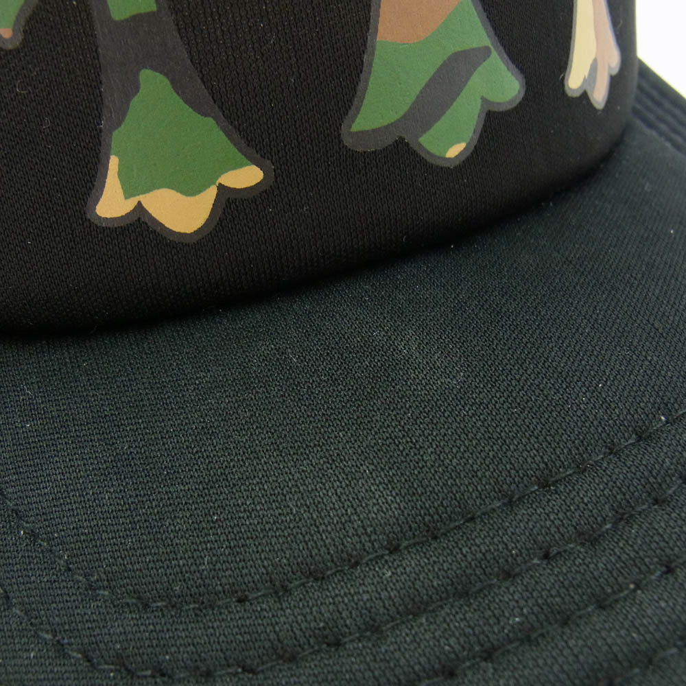 CHROME HEARTS クロムハーツ（原本無） 24SS Camo Cementary Cross Tracker Cap カモフラージュ セメタリークロス トラッカー メッシュ キャップ クロスボール付き ブラック系【中古】