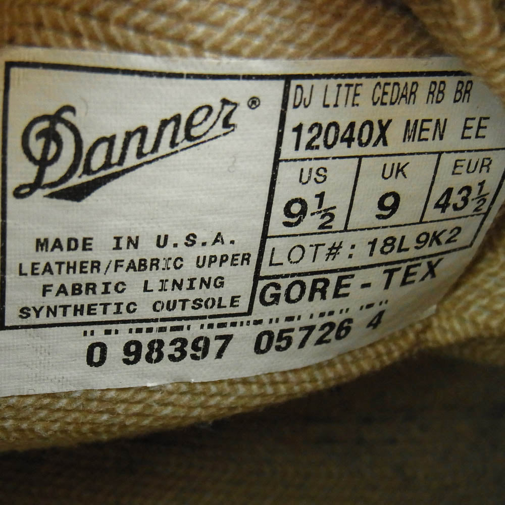 Danner ダナー 12040X DANNER LIGHT 2 CEDAR RAINBOW GORE-TEX ダナーライト セダーレインボー ゴアテックス ブーツ ブラウン系 US9.5【中古】