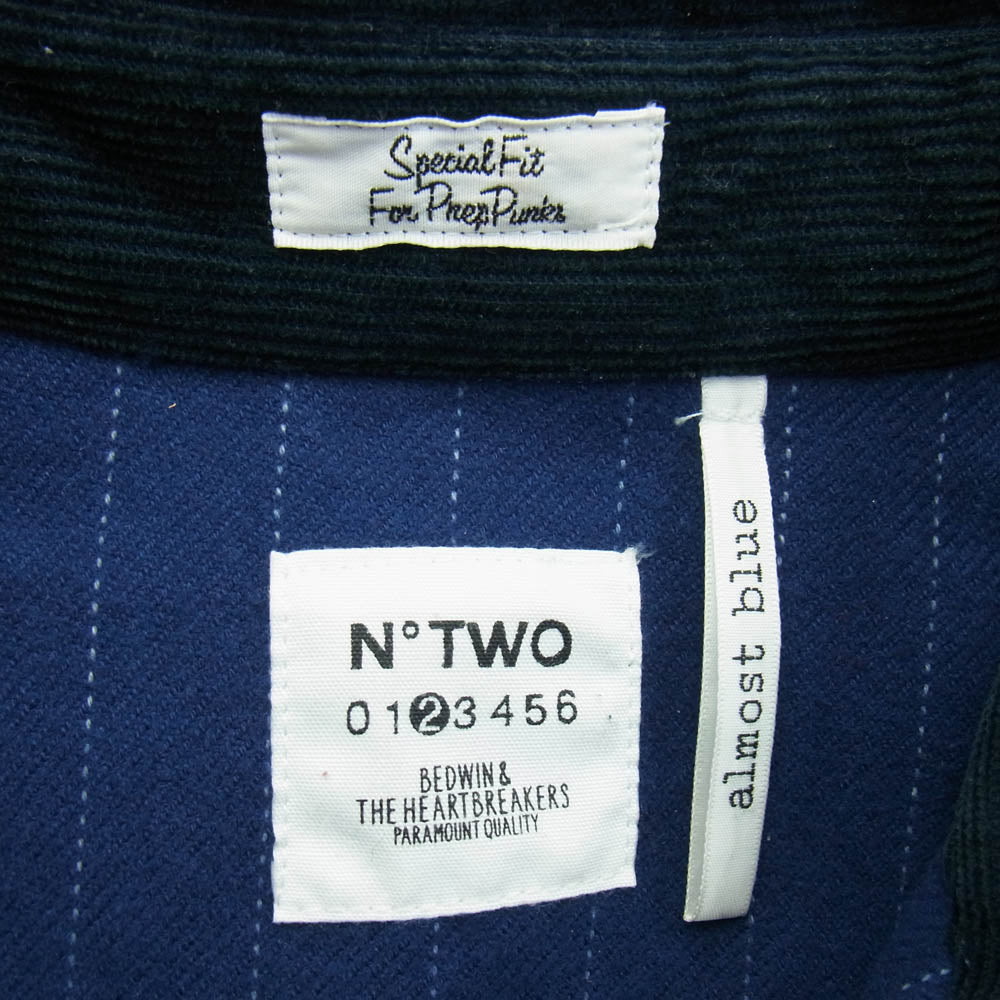 BEDWIN & THE HEARTBREAKERS ベドウィンアンドザハートブレイカーズ 13SS HORSE RIDING JKT コーデュロイ切替 ジャケット ブルー系 2【中古】