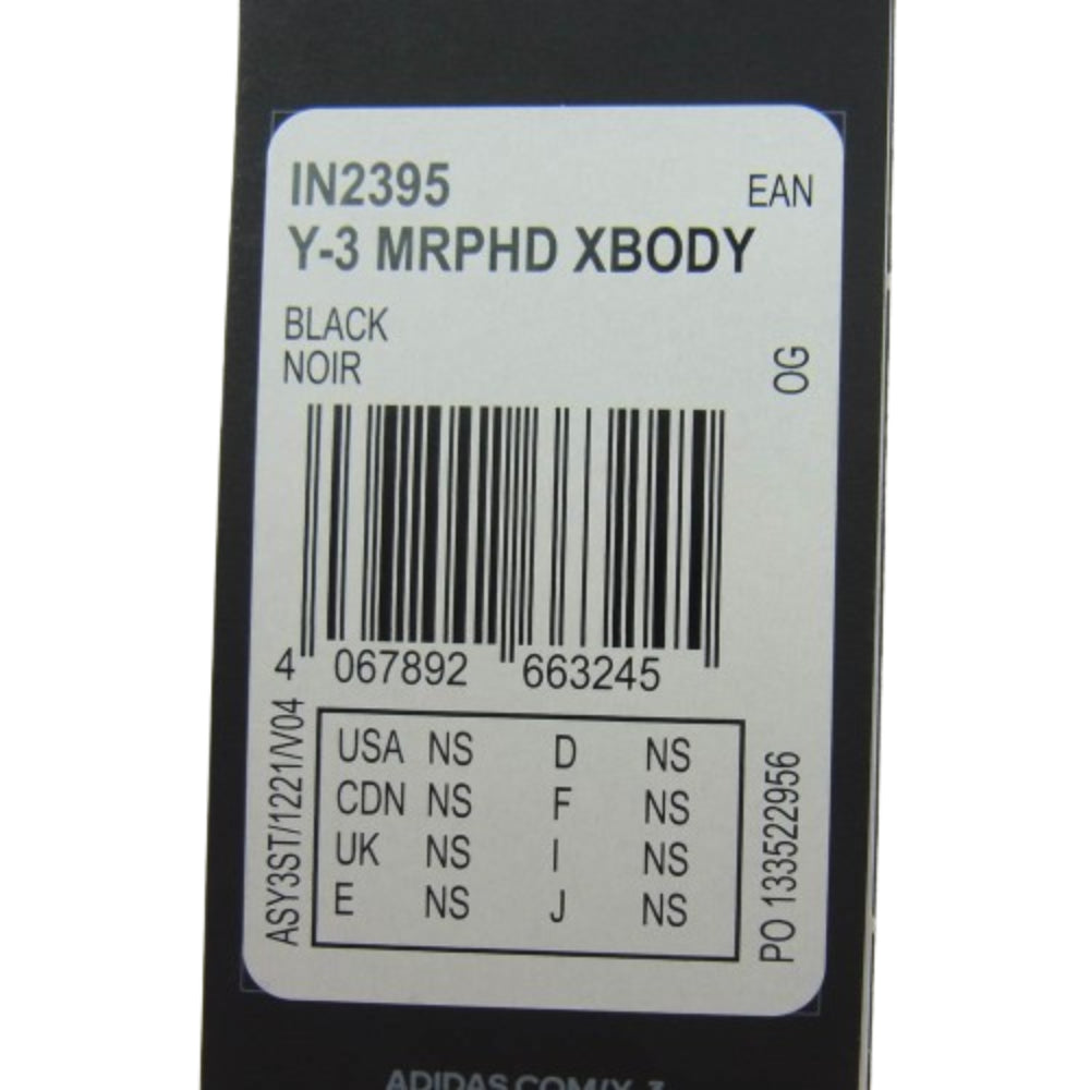 Y-3 Yohji Yamamoto ワイスリー ヨウジヤマモト IN2395 MORPHED CROSSBODY BAG ボディバッグ ウエストバッグ ブラック アディダス ブラック系【新古品】【未使用】【中古】