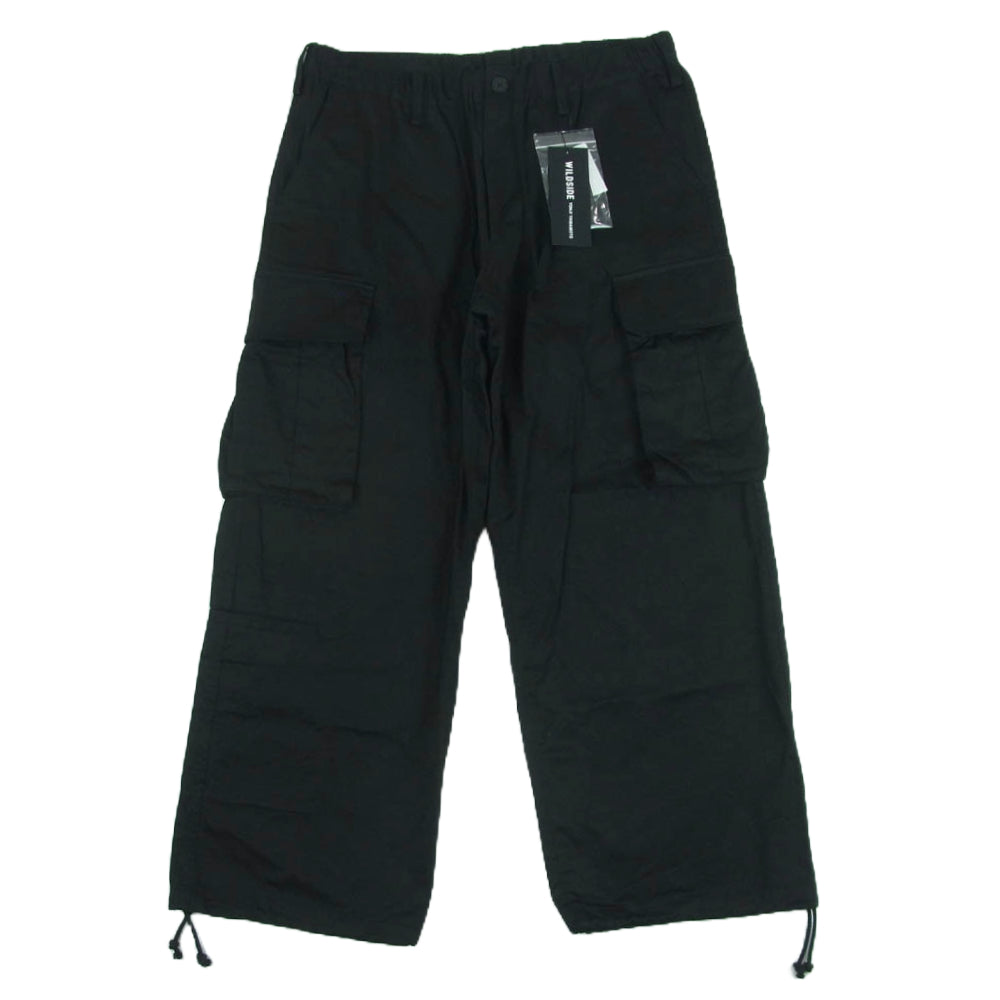 Yohji Yamamoto ヨウジヤマモト 24AW WO-P45-001-1-03 WILDSIDE ワイルドサイド Cotton Chino Cargo Pants Black コットン チノ カーゴ パンツ ブラック系 03【新古品】【未使用】【中古】