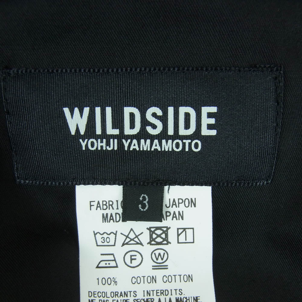 Yohji Yamamoto ヨウジヤマモト 24AW WO-P45-001-1-03 WILDSIDE ワイルドサイド Cotton Chino Cargo Pants Black コットン チノ カーゴ パンツ ブラック系 03【新古品】【未使用】【中古】