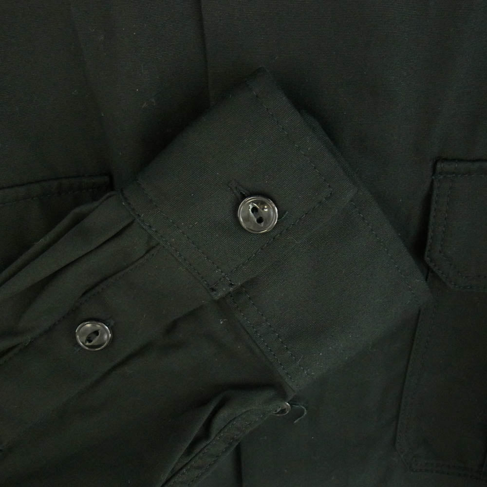 Yohji Yamamoto POUR HOMME ヨウジヤマモトプールオム HO-B98-042 BLACK Scandal ブラックスキャンダル ARMY POPLIN BIG FLAP SHIRT アーミーポップリン ビッグフラップ長袖シャツ ブラック ブラック系 3【新古品】【未使用】【中古】