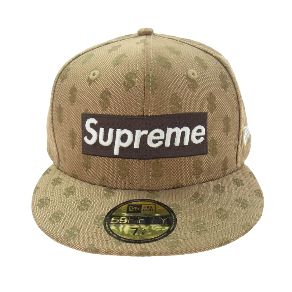 Supreme シュプリーム 18SS NEW ERA 18SS Monogram Box Logo New Era モノグラム ボックスロゴ ニューエラ キャップ ライトブラウン系 60.6cm【中古】