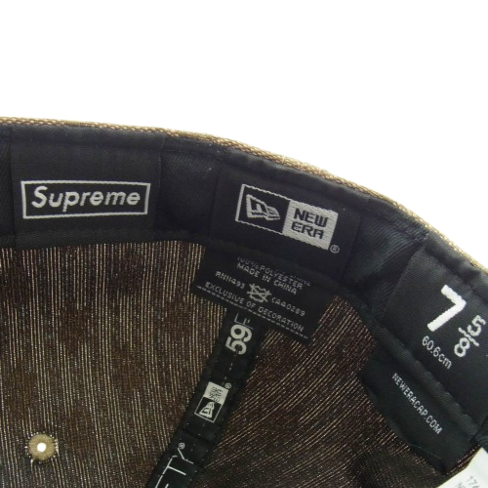 Supreme シュプリーム 18SS NEW ERA 18SS Monogram Box Logo New Era モノグラム ボックスロゴ ニューエラ キャップ ライトブラウン系 60.6cm【中古】