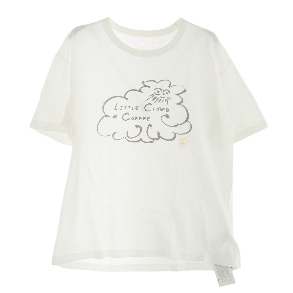 VISVIM ビズビム 0422905010003 JUMBO TEE LCC  LITTLE CLOUD COFFEE プリント Tシャツ ホワイト ホワイト系 2【中古】