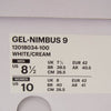 エンノイ 1201B034-100 Asics アシックス Gel-Nimbus 9 White Cream ゲルニンバス9 ホワイト クリーム ホワイト系 26.5cm【新古品】【未使用】【中古】