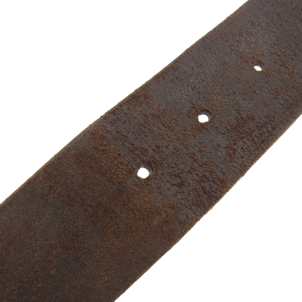 VISVIM ビズビム 22AW 0122203003014 PLAIN BELT DMGD 40MM LT.BROWN プレーン レザー ベルト ブラウン系 32【中古】