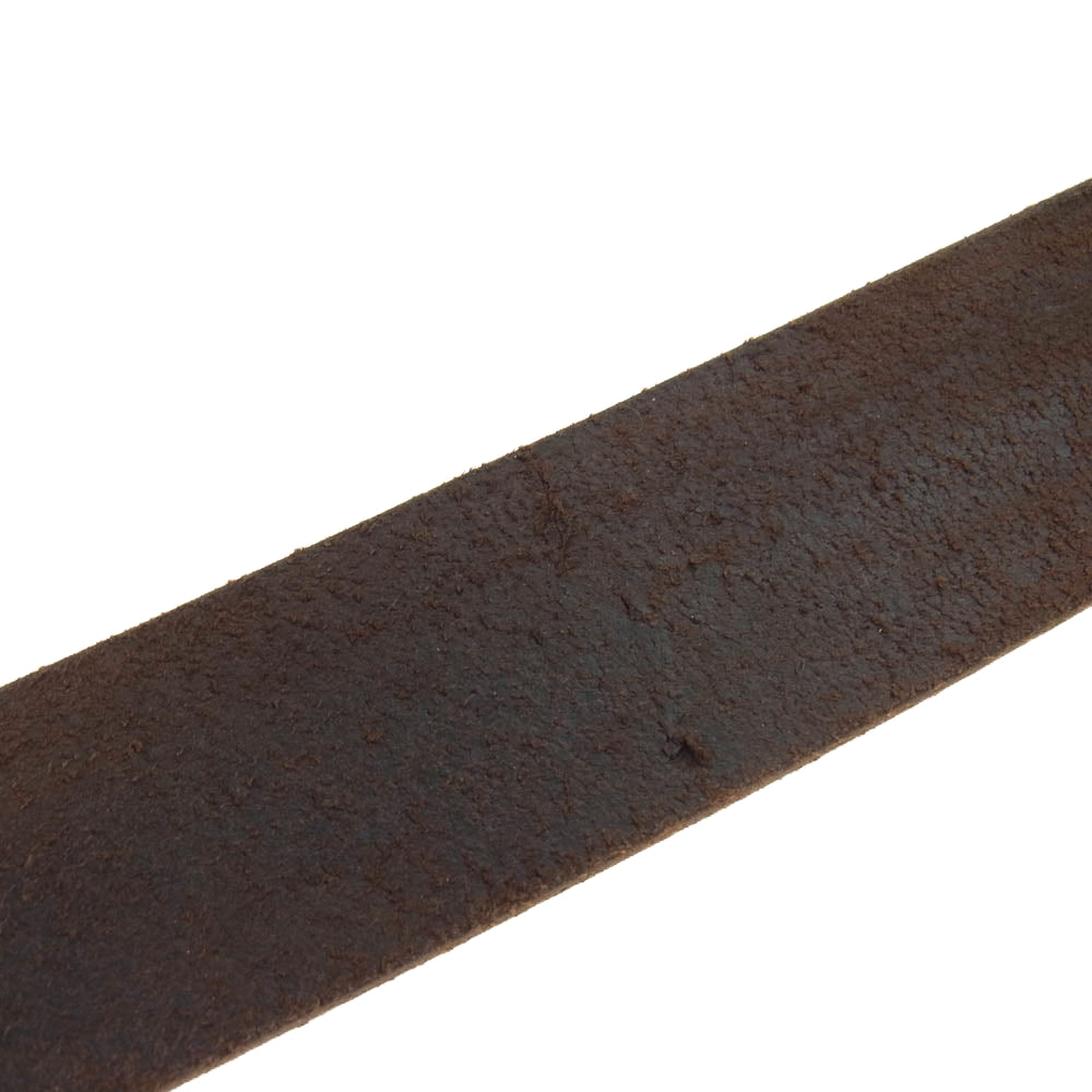 VISVIM ビズビム 22AW 0122203003014 PLAIN BELT DMGD 40MM LT.BROWN プレーン レザー ベルト ブラウン系 32【中古】