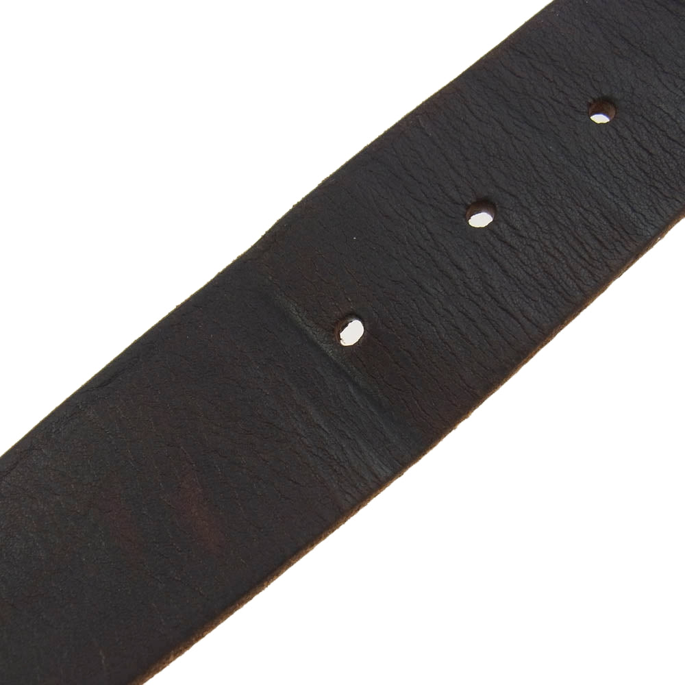 VISVIM ビズビム 22AW 0122203003014 PLAIN BELT DMGD 40MM LT.BROWN プレーン レザー ベルト ブラウン系 32【中古】