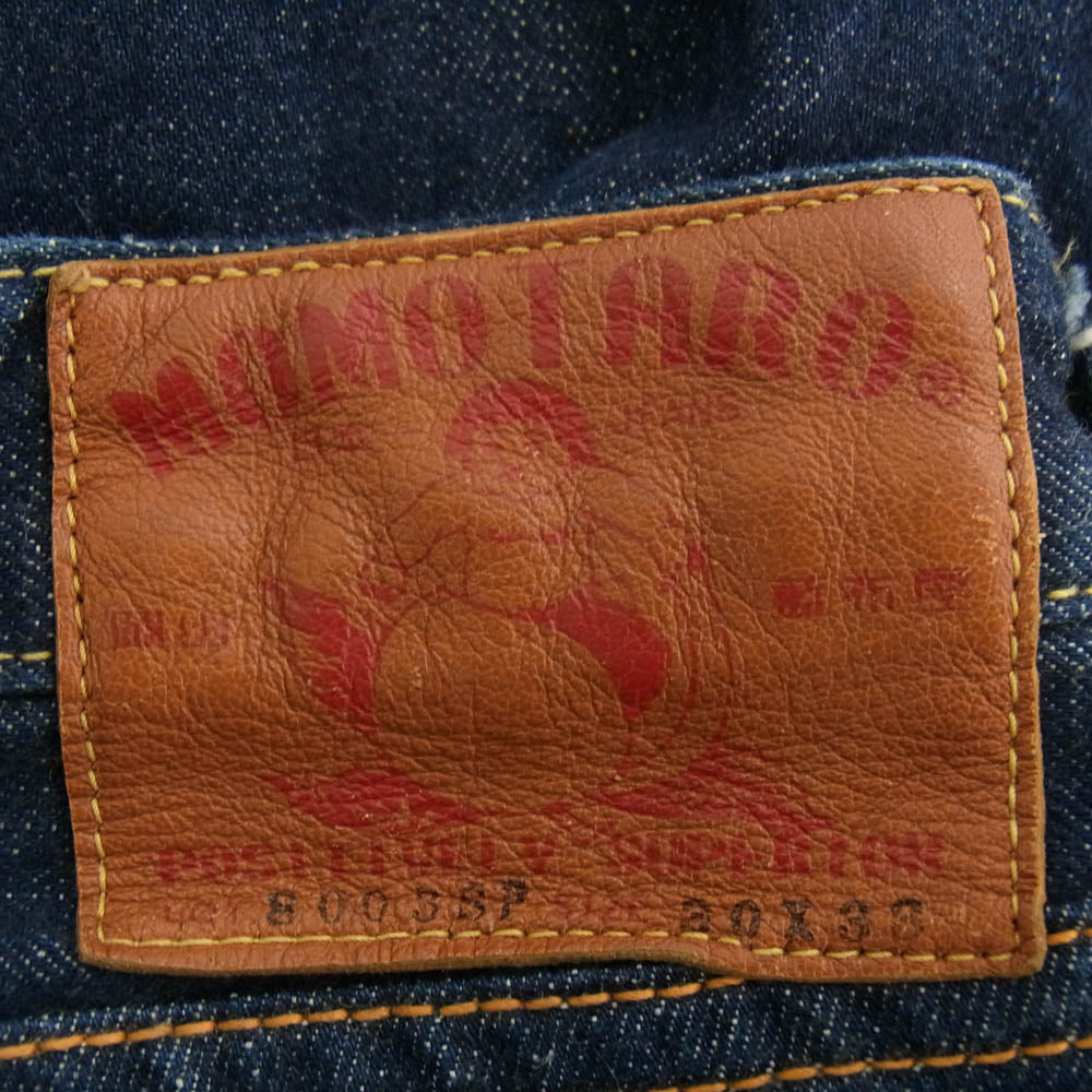 MOMOTARO JEANS 桃太郎ジーンズ 8003SP 桃太郎ジーンズ セルビッジ デニム パンツ ジップフライ インディゴブルー系 30×33【中古】
