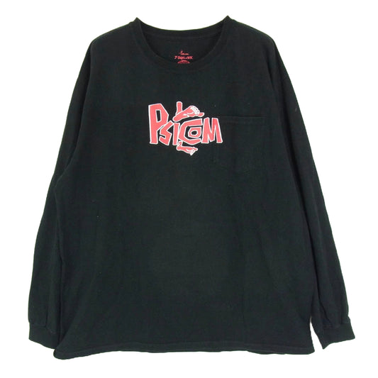 Psicom サイコム 7DAYS  プリント ロングスリーブ Ｔシャツ カットソー ブラック系 XL【中古】