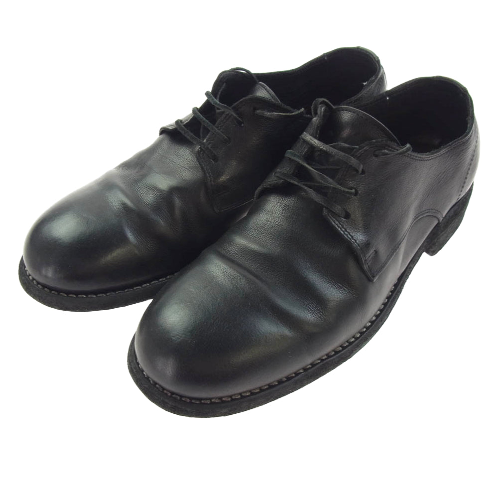 GUIDI グイディ No 992X. Classic Derby Horse Full Grain. BLKT レザー ダービーシューズ ブラック系 40【中古】