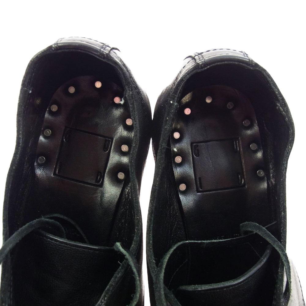 GUIDI グイディ No 992X. Classic Derby Horse Full Grain. BLKT レザー ダービーシューズ ブラック系 40【中古】