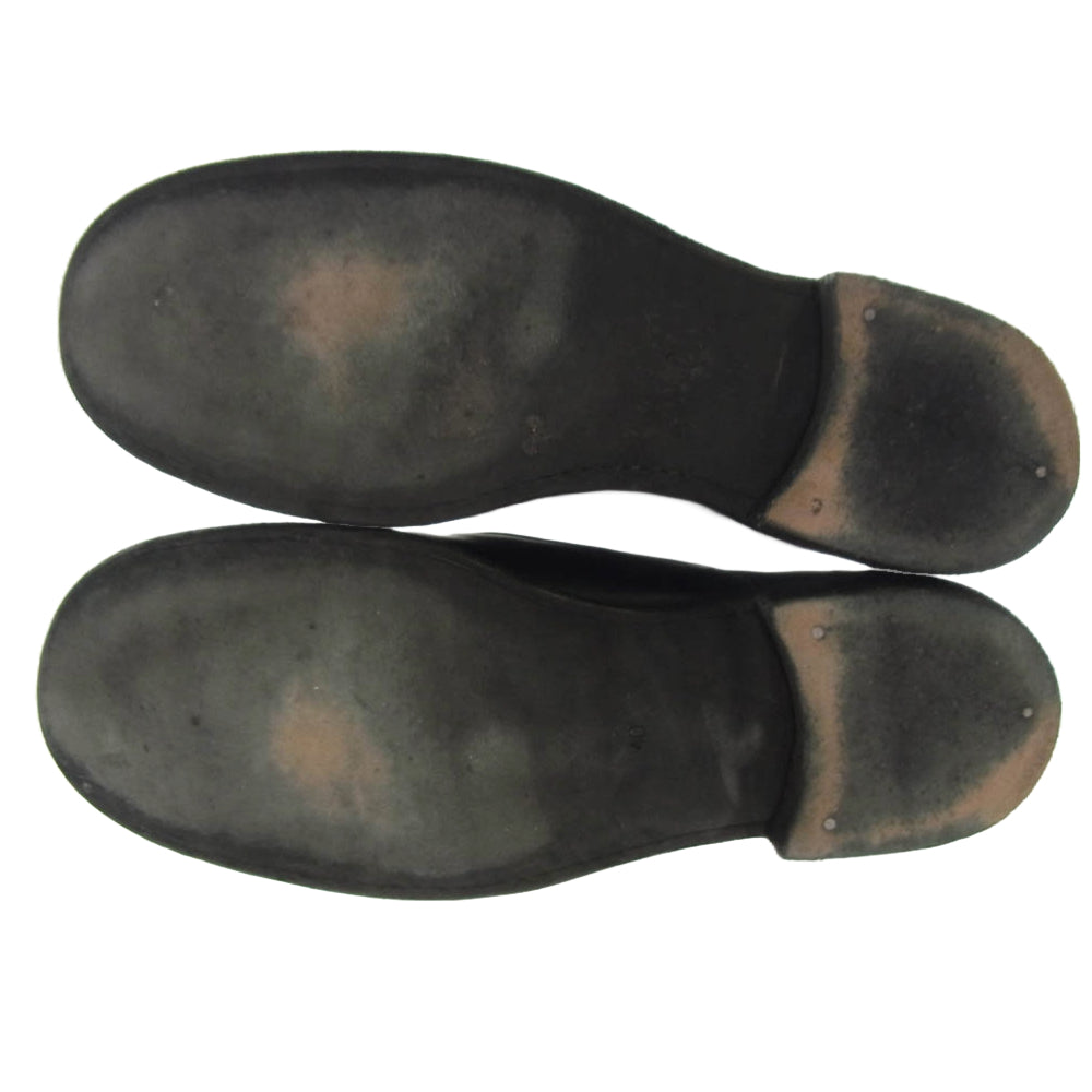 GUIDI グイディ No 992X. Classic Derby Horse Full Grain. BLKT レザー ダービーシューズ ブラック系 40【中古】