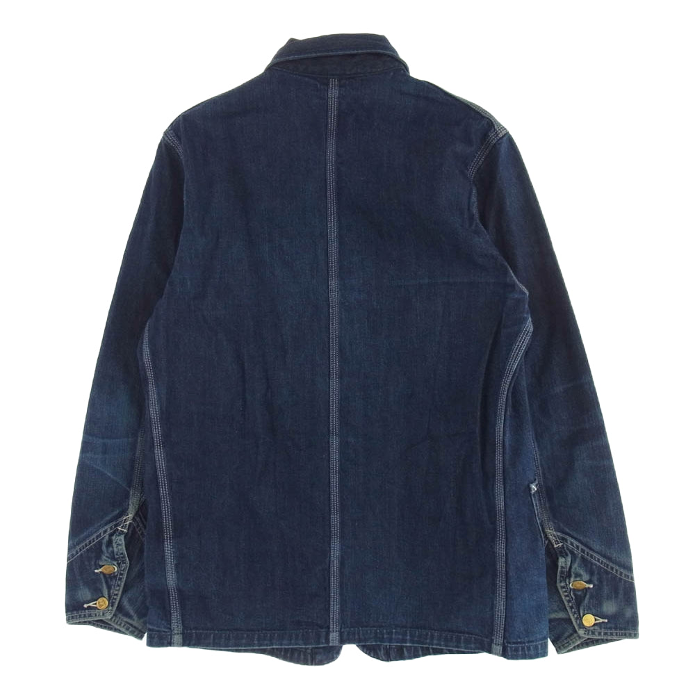 Lee リー LT0584 LOCO JACKET 60/40 クロス生地 ロコ カバーオール デニム ジャケット インディゴブルー系 M【中古】