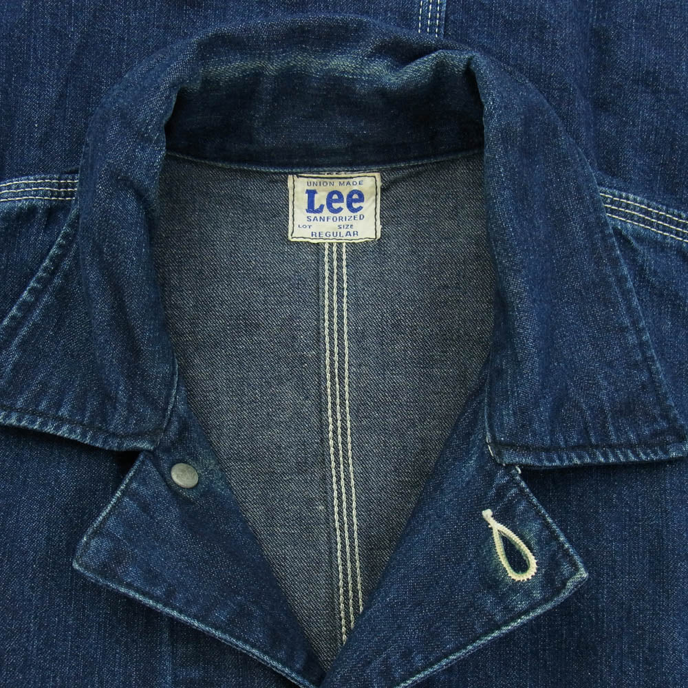 Lee リー LT0584 LOCO JACKET 60/40 クロス生地 ロコ カバーオール デニム ジャケット インディゴブルー系 M【中古】