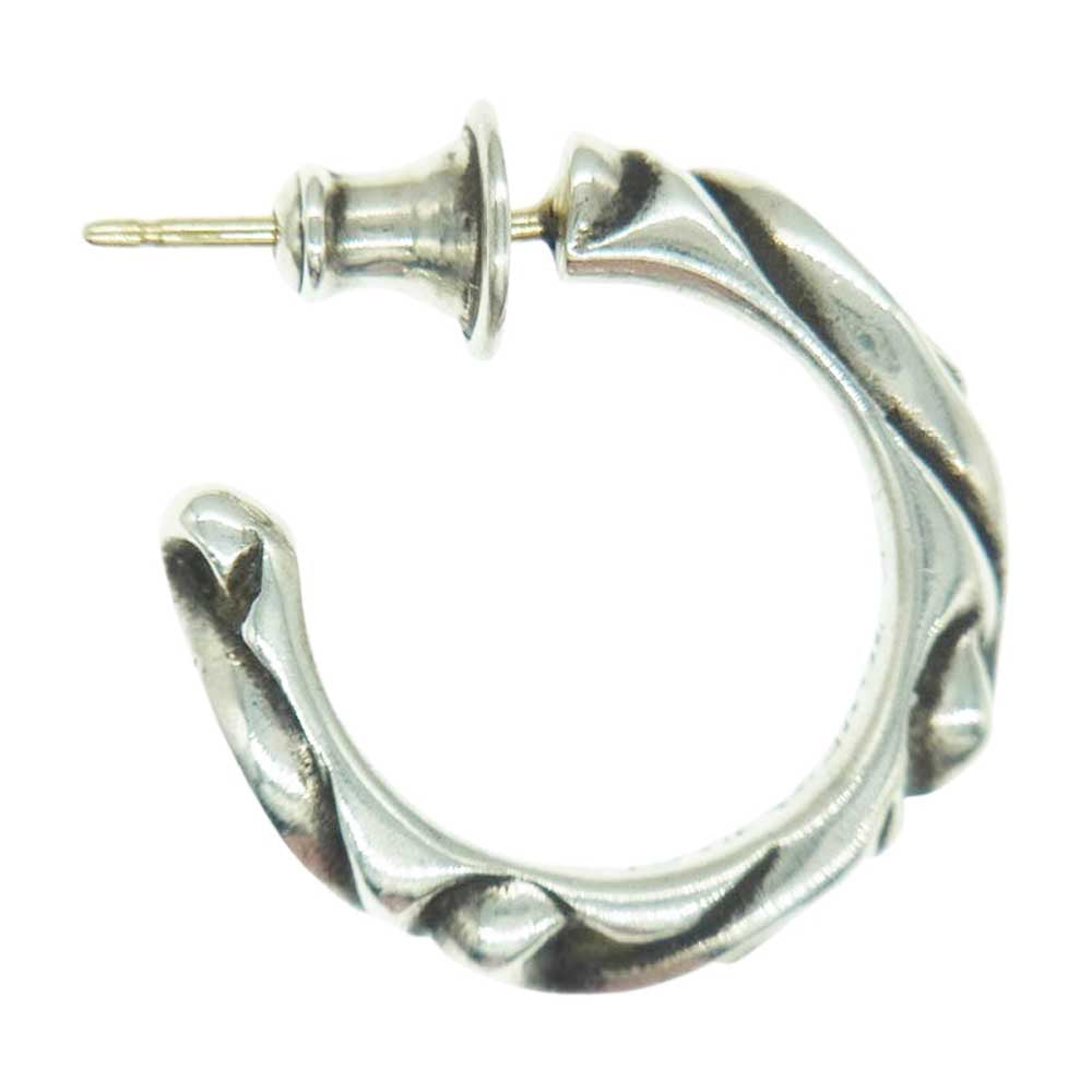 CHROME HEARTS クロムハーツ（原本無） HOOP SCROOL スクロールバンド フープ シルバー ピアス シルバー系【中古】