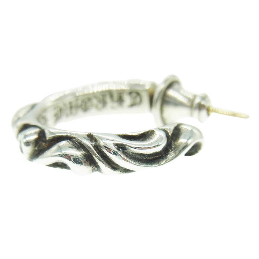 CHROME HEARTS クロムハーツ（原本無） HOOP SCROOL スクロールバンド フープ シルバー ピアス シルバー系【中古】