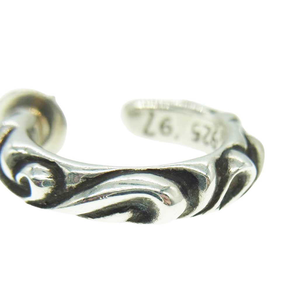 CHROME HEARTS クロムハーツ（原本無） HOOP SCROOL スクロールバンド フープ シルバー ピアス シルバー系【中古】