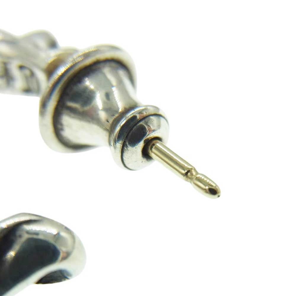 CHROME HEARTS クロムハーツ（原本無） HOOP SCROOL スクロールバンド フープ シルバー ピアス シルバー系【中古】