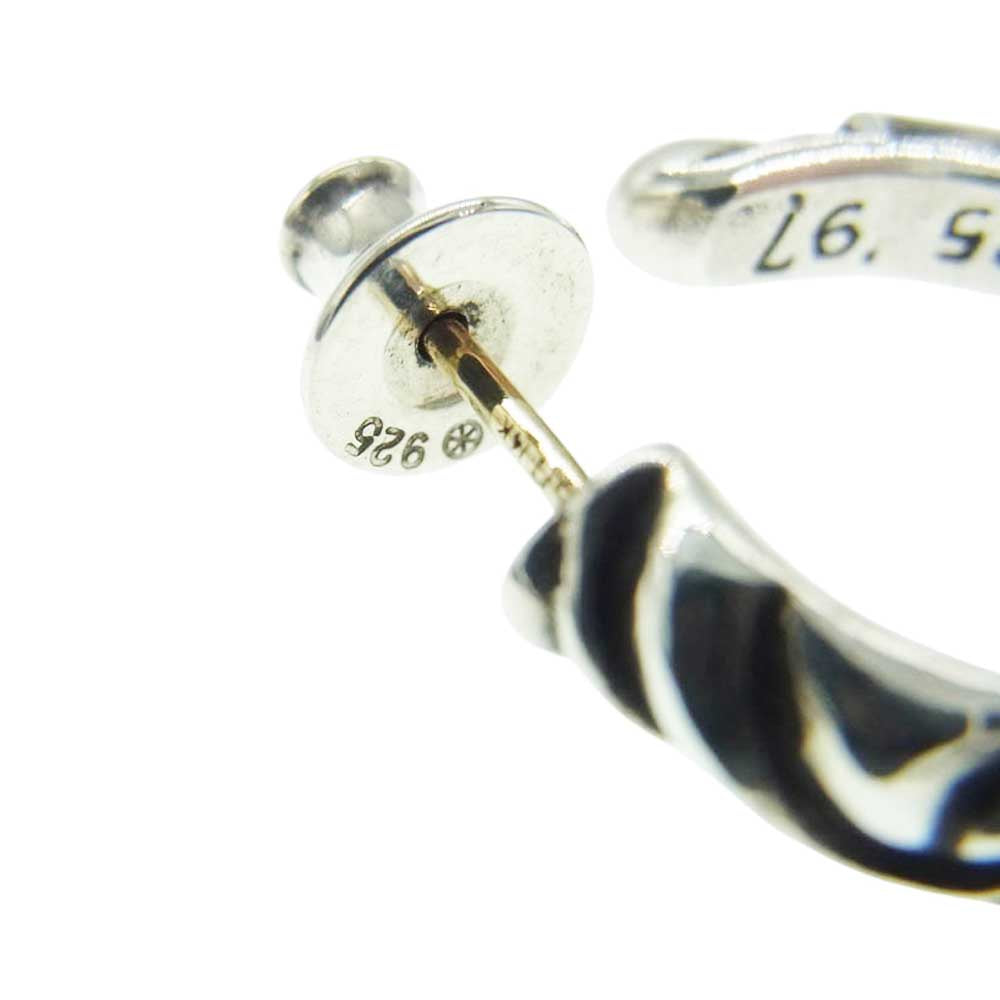 CHROME HEARTS クロムハーツ（原本無） HOOP SCROOL スクロールバンド フープ シルバー ピアス シルバー系【中古】
