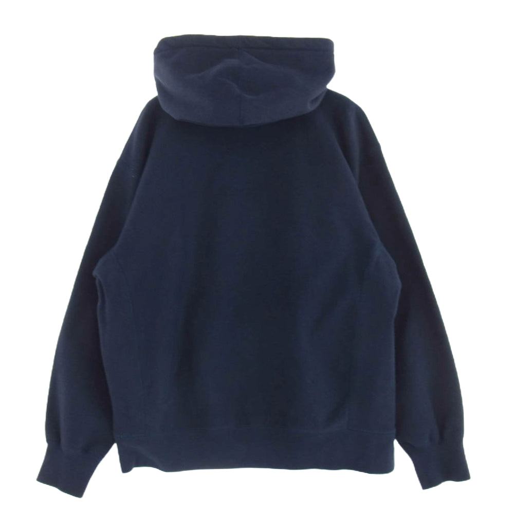 Supreme シュプリーム 22AW Capital Hooded Sweatshirt キャピタル フーデッド シャツ パーカー ロゴ刺? ネイビー系 L【中古】