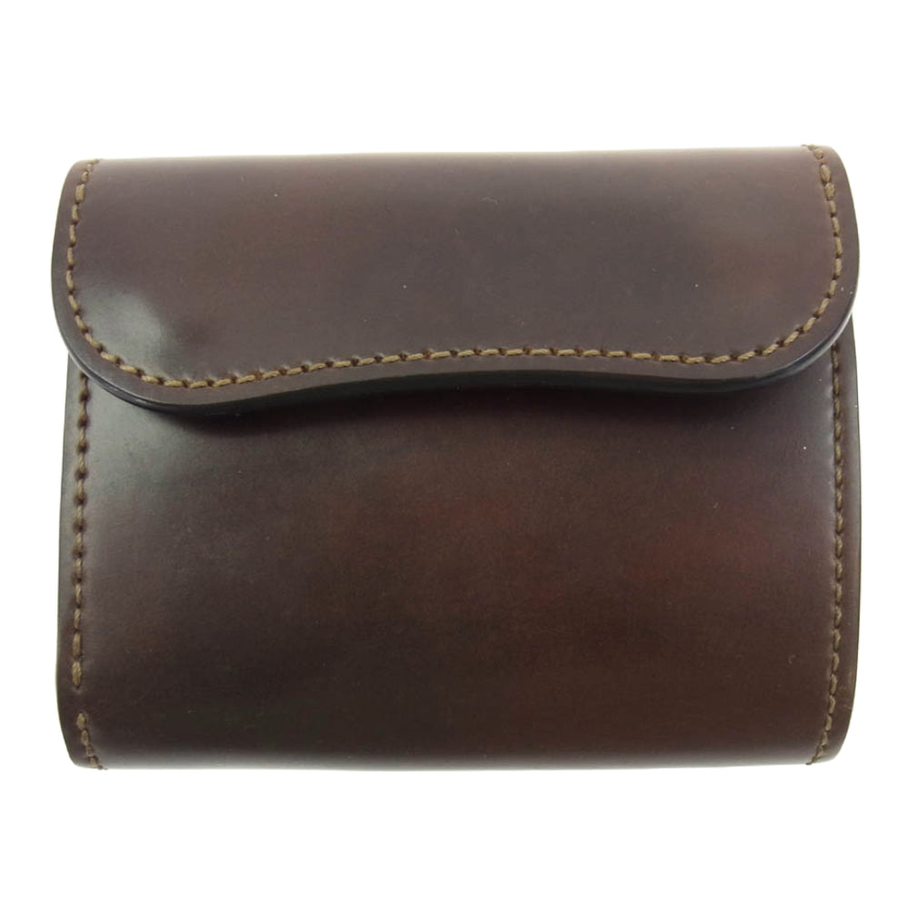 WILDSWANS ワイルドスワンズ SP-ENO/HC/DCGN×ESD/CH ENO イーノ シェルコードバン 3つ折りウォレット 財布 ブラウン系【中古】