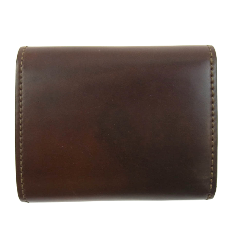 WILDSWANS ワイルドスワンズ SP-ENO/HC/DCGN×ESD/CH ENO イーノ シェルコードバン 3つ折りウォレット 財布 ブラウン系【中古】