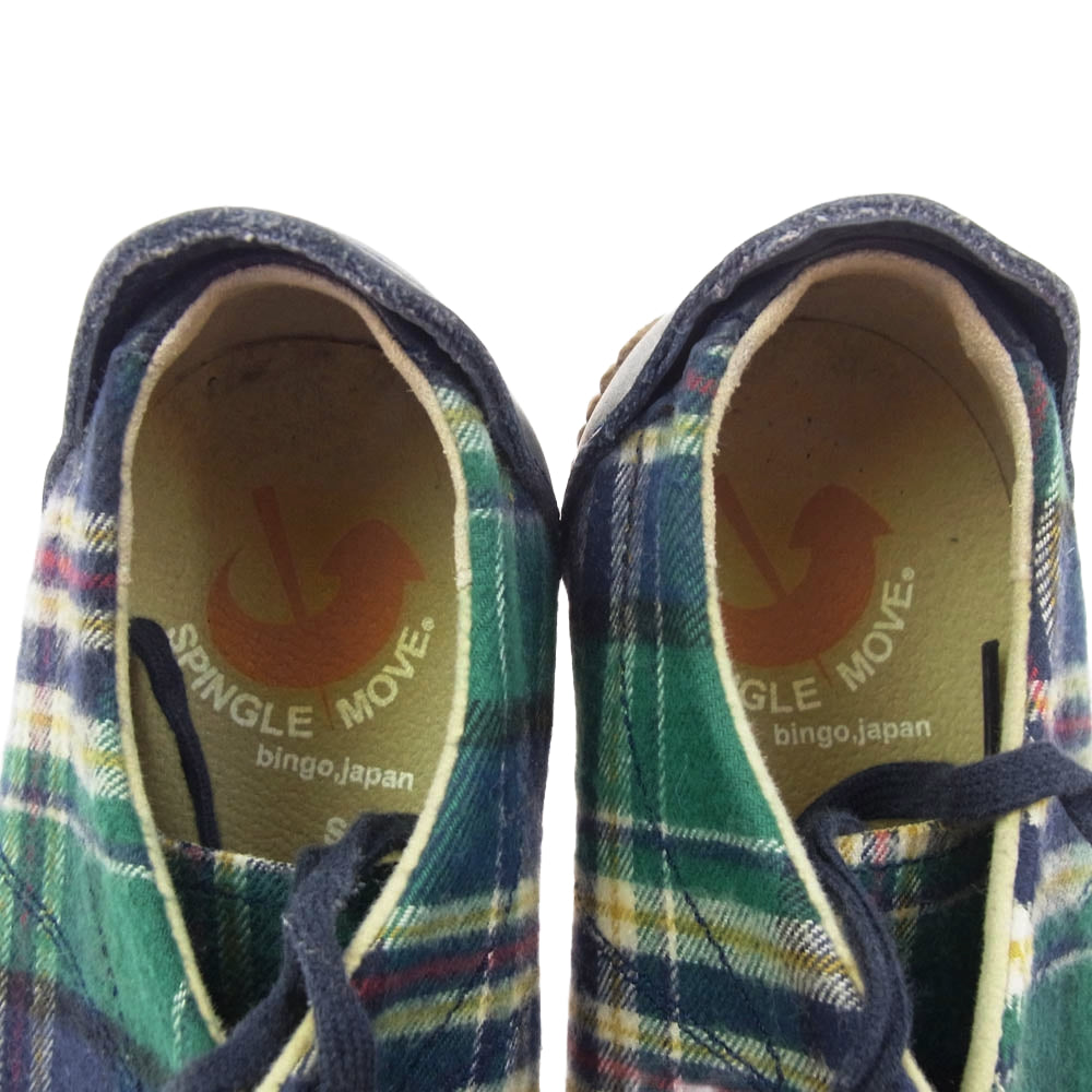 SPINGLE MOVE スピングルムーブ SPM-226 チェック スニーカー ネイビー系 マルチカラー系 SS【中古】