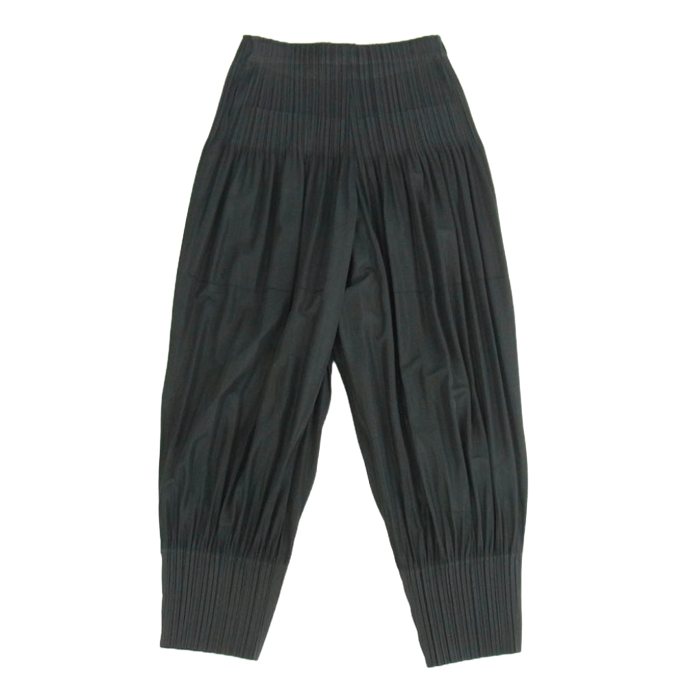 PLEATS PLEASE プリーツプリーズ イッセイミヤケ PP55JF402 FLUFFY BASICS フラッフィー ベーシック プリーツ パンツ ブラック系 3【中古】