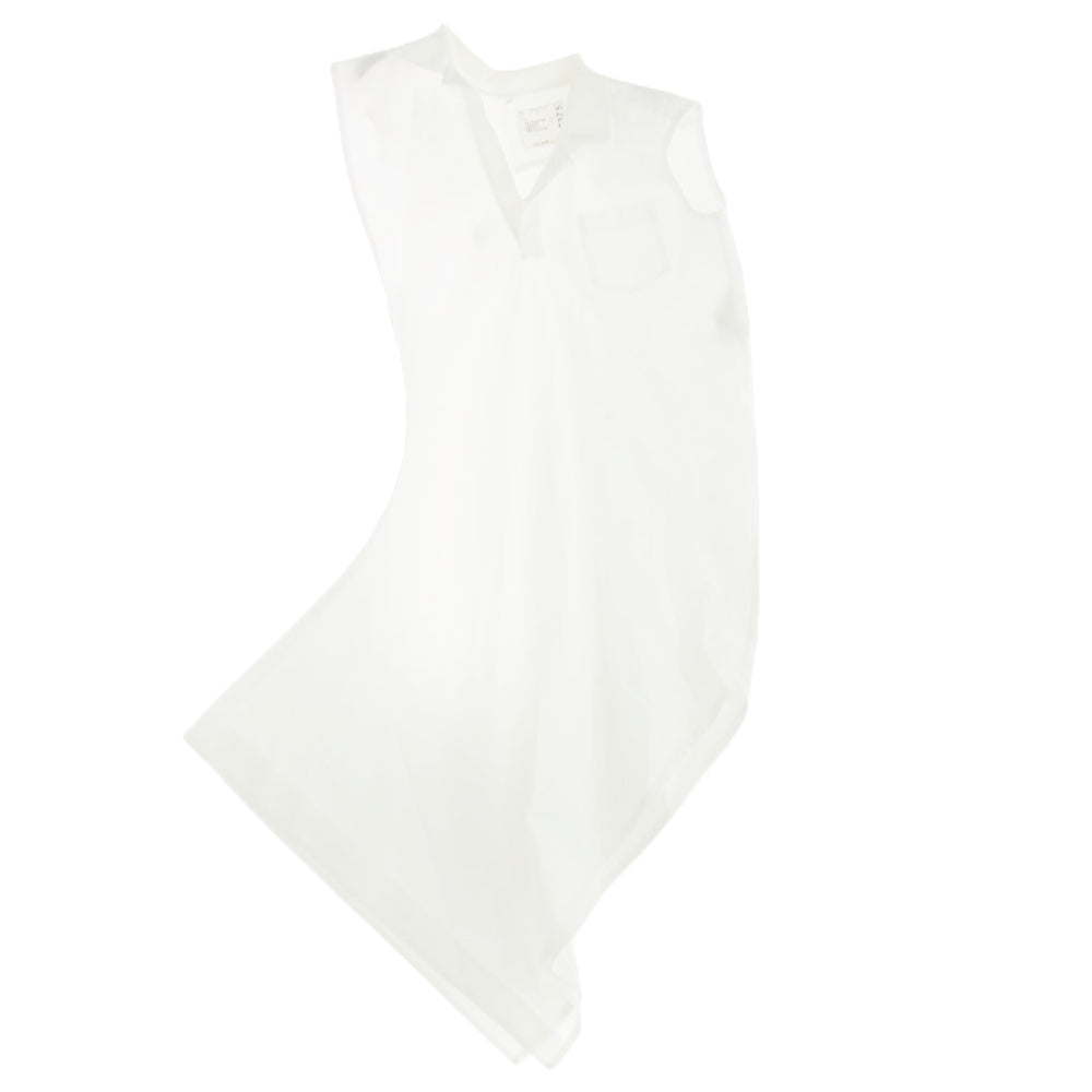 Sacai サカイ 24－07375 Cotton Poplin Polo Dress コットン ポプリン ポロ ドレス ワンピース ホワイト ホワイト系 1【中古】