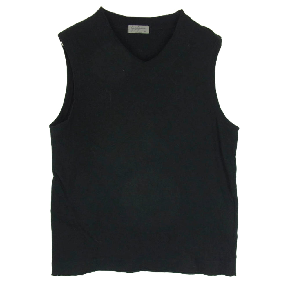 Yohji Yamamoto ヨウジヤマモト 20SS HN-T44-086 POUR HOMME コットン Vネック ベスト タンクトップ ブラック系 3【中古】