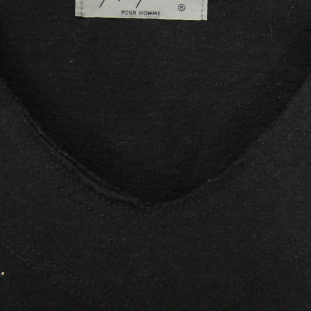 Yohji Yamamoto ヨウジヤマモト 20SS HN-T44-086 POUR HOMME コットン Vネック ベスト タンクトップ ブラック系 3【中古】