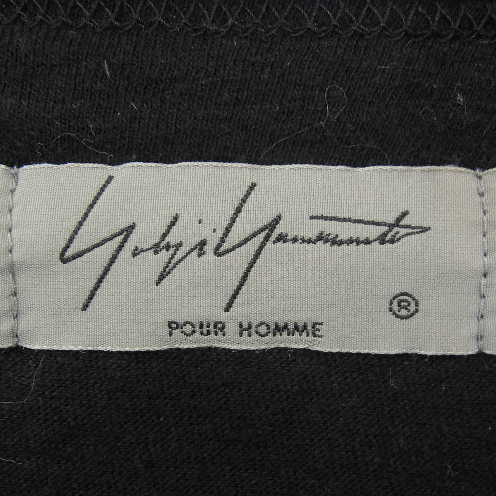 Yohji Yamamoto ヨウジヤマモト 20SS HN-T44-086 POUR HOMME コットン Vネック ベスト タンクトップ ブラック系 3【中古】