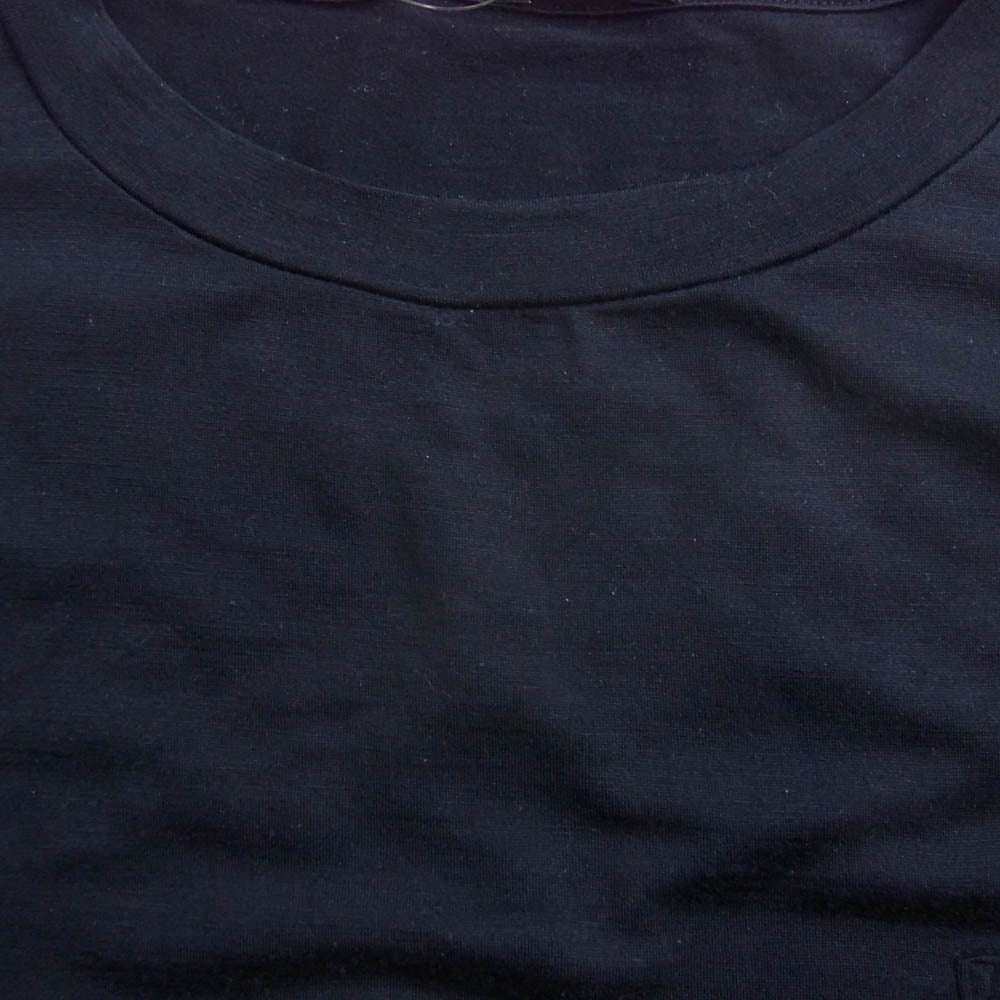 COMOLI コモリ V01-05006 ウール天竺 長袖クルー Tシャツ ネイビー系 4