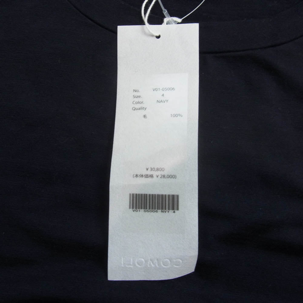 COMOLI コモリ V01-05006 ウール天竺 長袖クルー Tシャツ ネイビー系 4