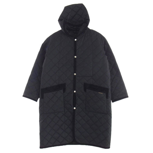 COMOLI コモリ 19AW LVH-19A-101 × LAVENHAM ラベンハム キルティング ジャケット コート ブラック系 S【中古】