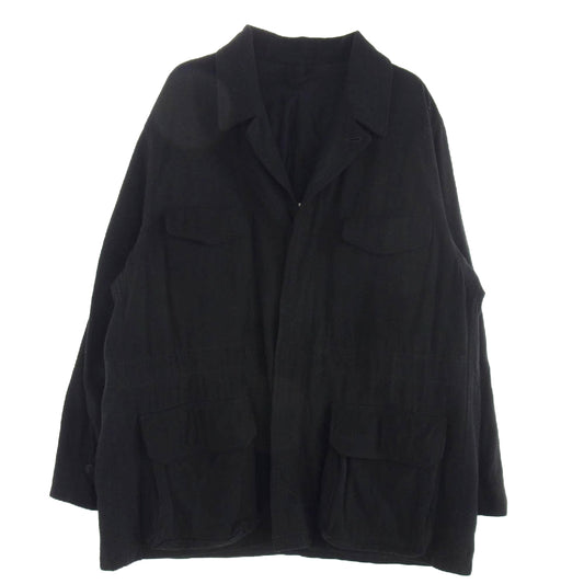 COMOLI コモリ 24SS Z01-01020 シルク ネップ ミリタリー ジャケット ブラック系 2【中古】