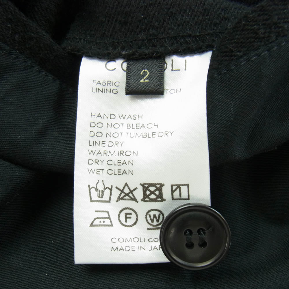 COMOLI コモリ 24SS Z01-01020 シルク ネップ ミリタリー ジャケット ブラック系 2【中古】