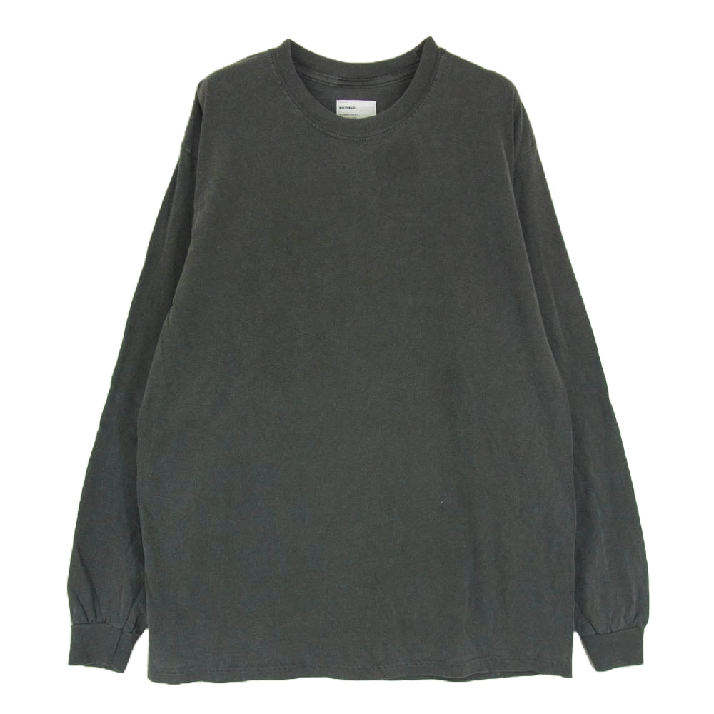 モルテマニ ガーメントダイ ロングスリーブ Tシャツ グレー グレー系 L【中古】