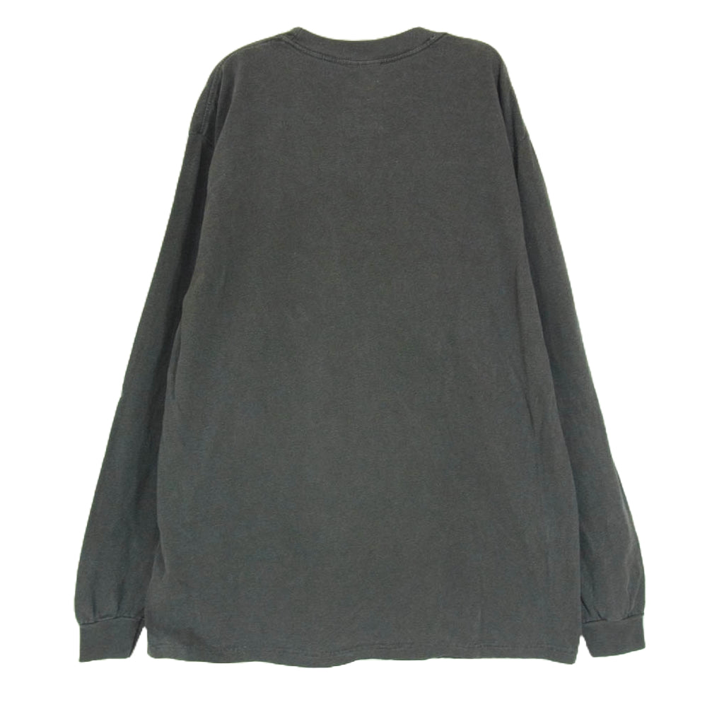 モルテマニ ガーメントダイ ロングスリーブ Tシャツ グレー グレー系 L【中古】