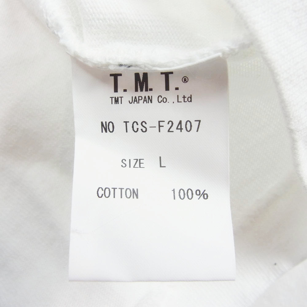 TMT ティーエムティー TCS-F2407 DRY COTTON JERSEY PHOTE LS TEE Audrey ドライ コットン ロングスリーブ Tシャツ ホワイト系 L【中古】