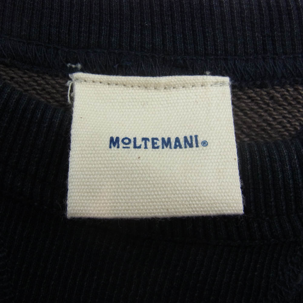 モルテマニ MM-24AW-SW01 泥染め クルーネック スウェット ネイビー系 L【中古】