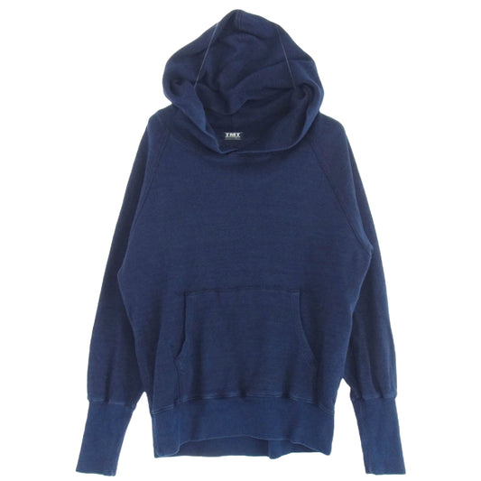 TMT ティーエムティー 24SS TSW-F2303 ワッフル編み インディゴ サーマル フーディー ネイビー系 L【中古】