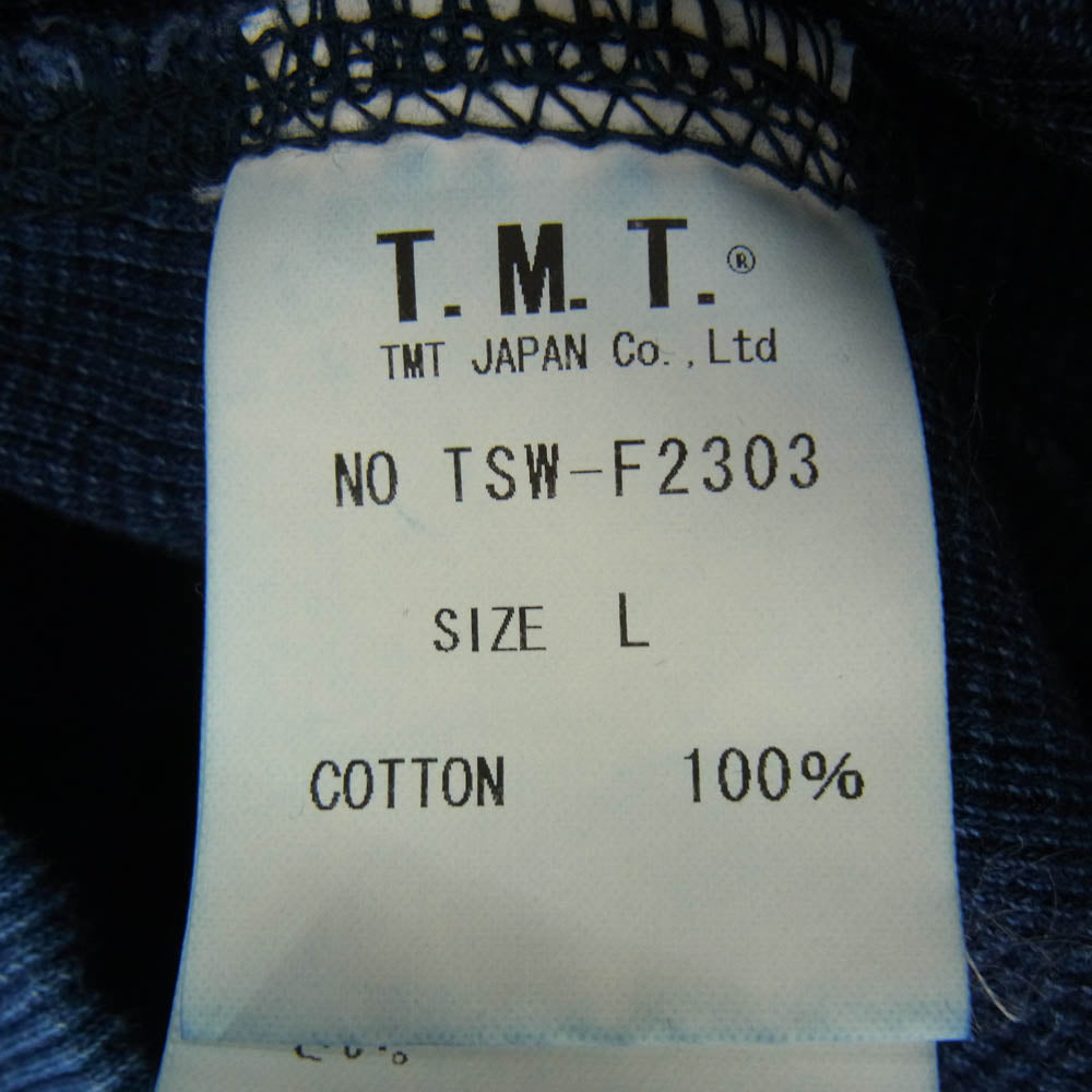 TMT ティーエムティー 24SS TSW-F2303 ワッフル編み インディゴ サーマル フーディー ネイビー系 L【中古】