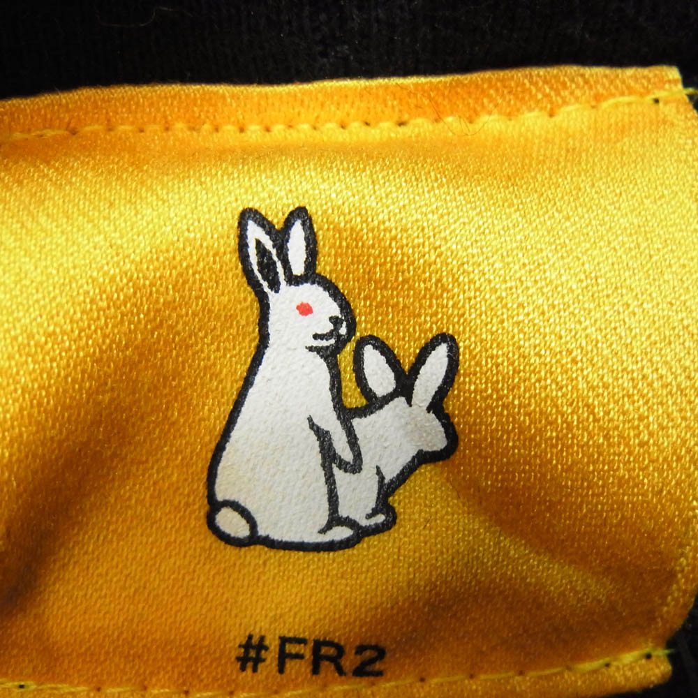#FR2 エフアールツー FXXKING RABBITS バック プリント ロゴ プルオーバ― スウェット パーカー ブラック系 L【中古】