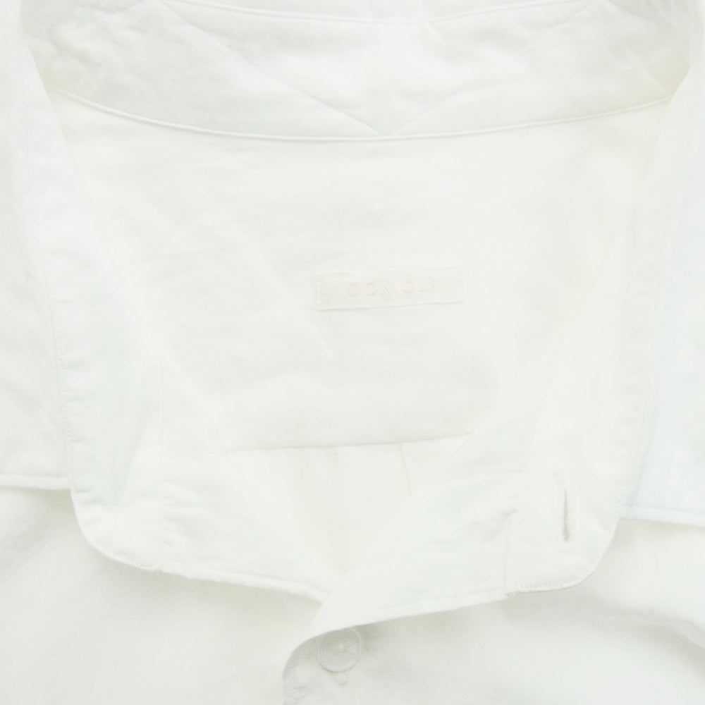 COMOLI コモリ 24AW A03-02001 コモリシャツ コットン 長袖 シャツ ホワイト系 5【中古】