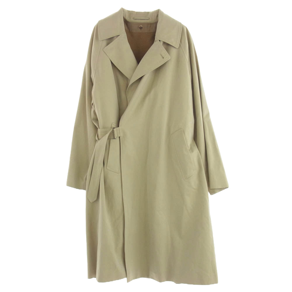 COMOLI コモリ 22AW W03-04001 カシミヤ混 ウール ライナー付 コットンギャバ タイロッケン コート ベージュ系 3【中古】