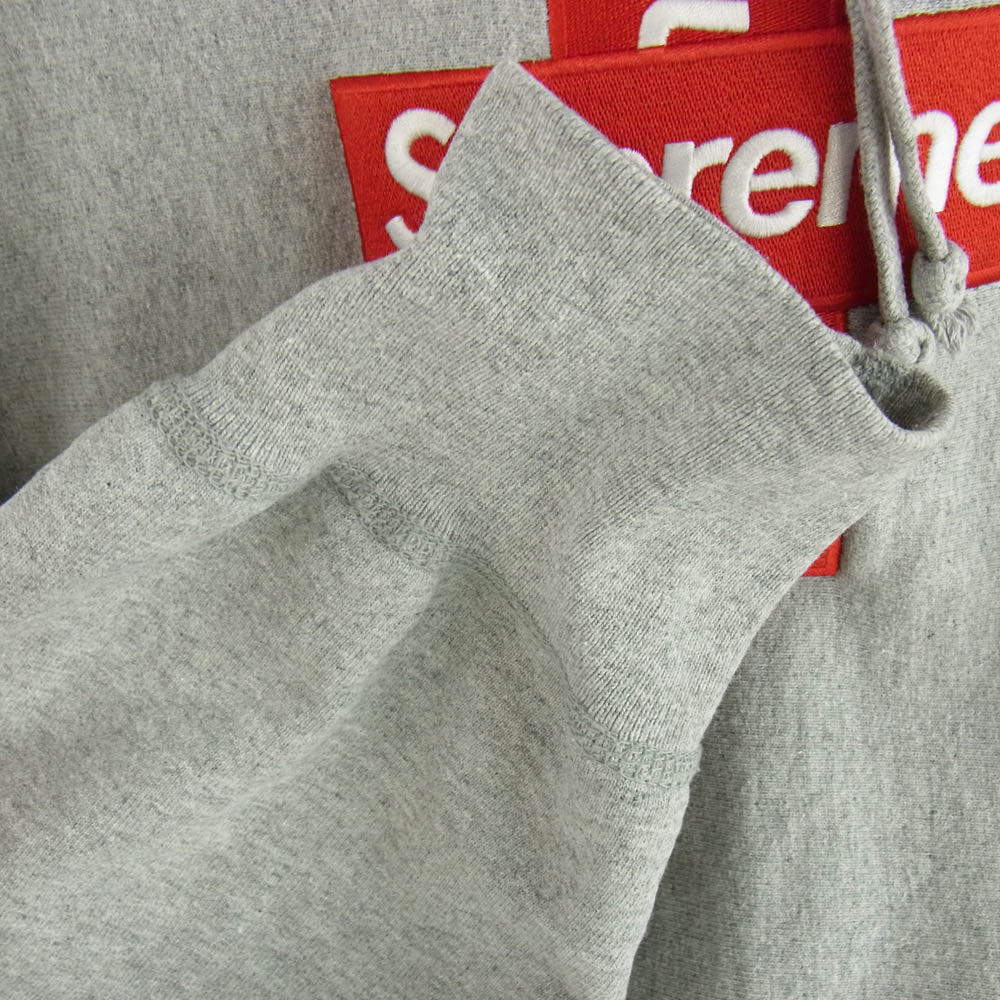 Supreme シュプリーム 20AW Cross Box Logo Hooded Sweatshirt クロスボックスロゴ スウェット パーカー グレー系 L【中古】